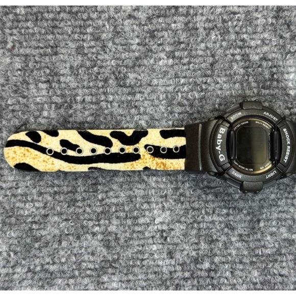 Baby-G Casio‎ Watch Black Shock Resistant Digital Leopard Print Band READ main image 7